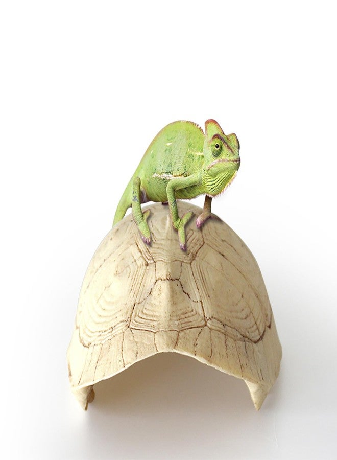 OMEM Reptile Breeding Box Shelter Terrarium Hideout Hide Caves Climbing Platform Resin Turtle Shell Habitat Decor - Image 2
